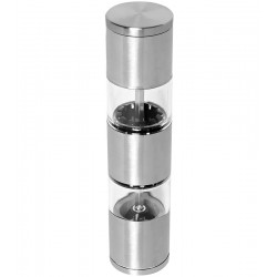Moedor 19,5cm Duplo Sal e Pimenta Inox Manual